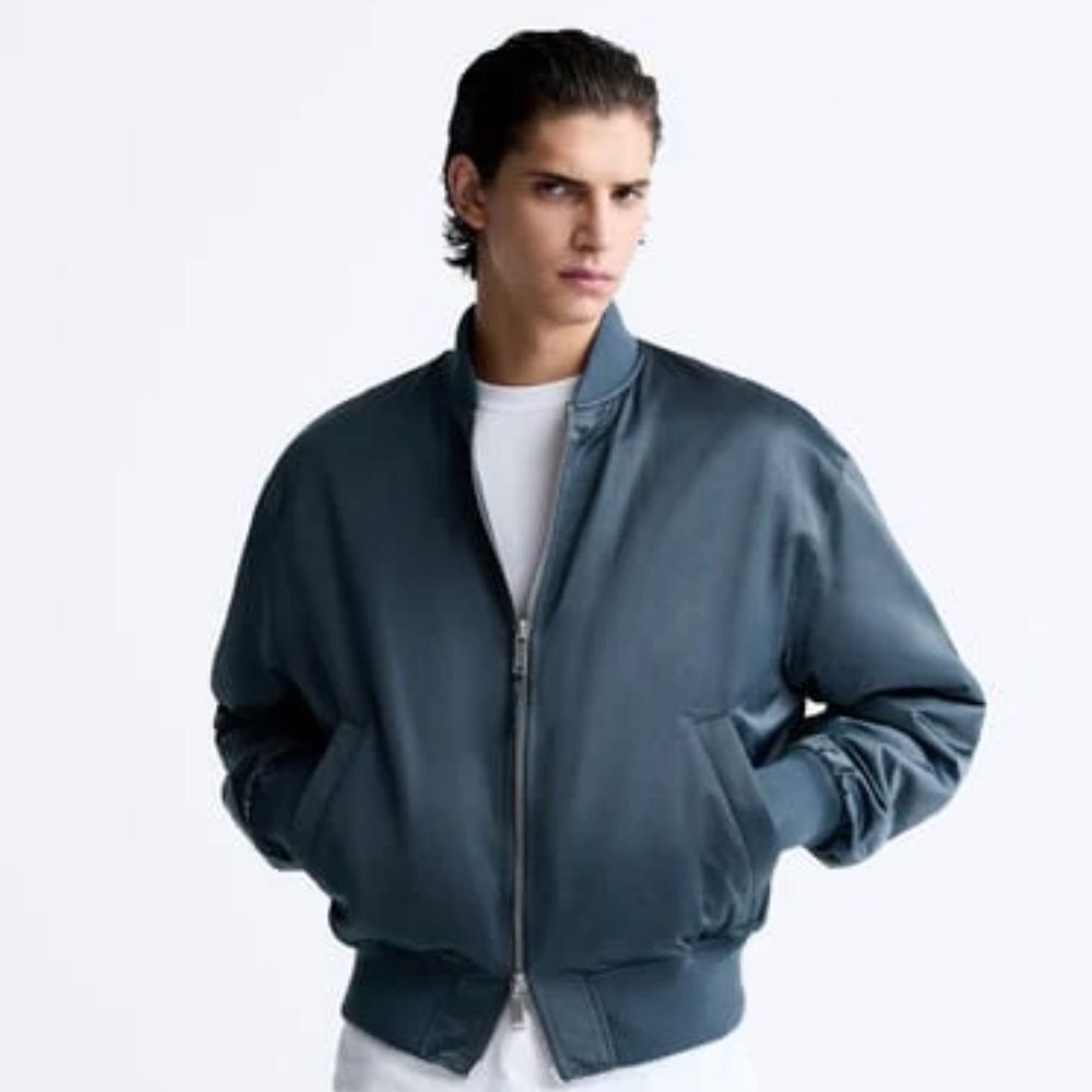 Zara Men Bomber Jacket Coat Winter Top Size XL